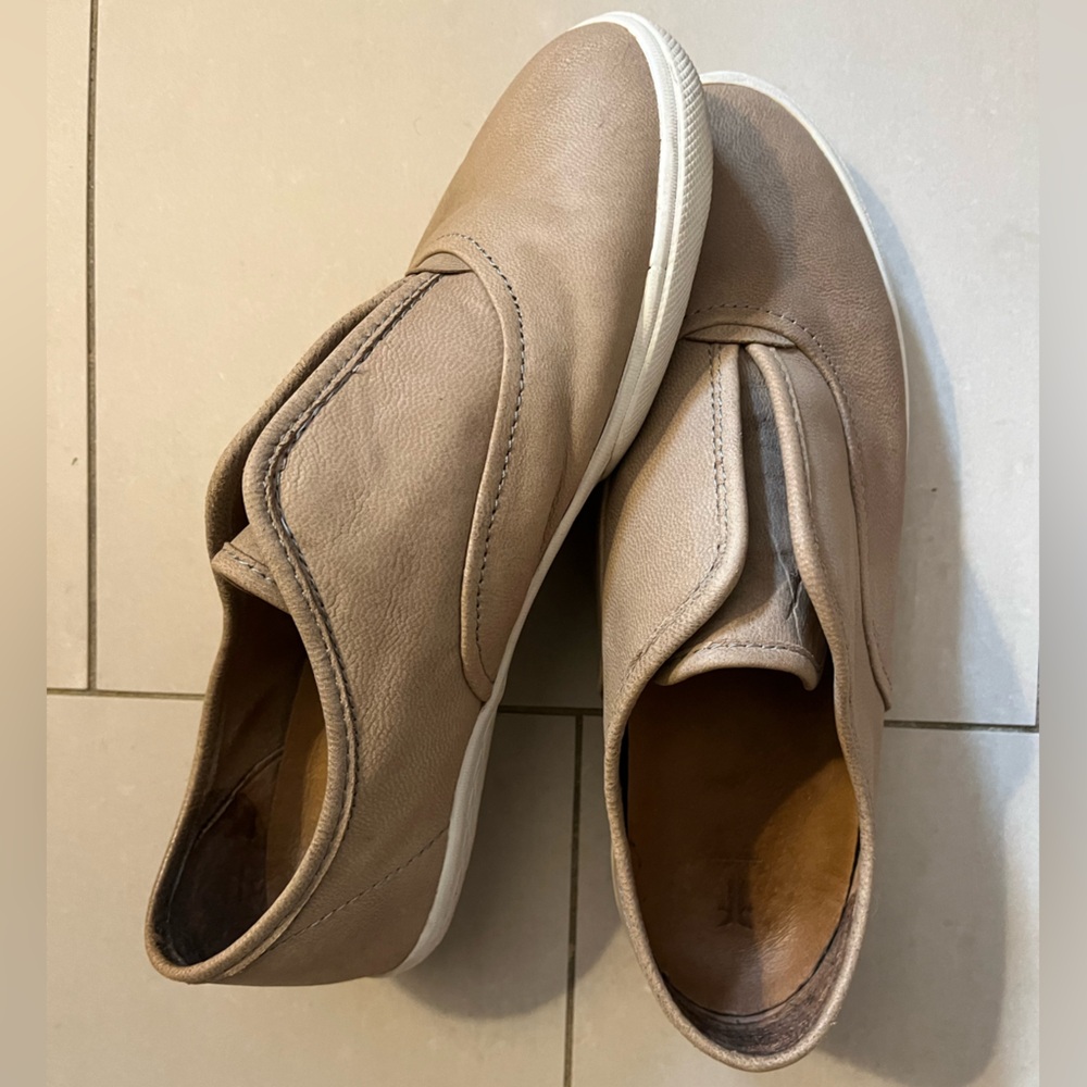 Frye Women’s Tan Slip-On Leather Shoes